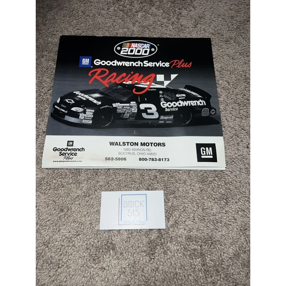2000 GM GOODWRENCH SERVICE PLUS RACING/NASCAR CALENDAR-DALE EARNHARDT PHOTOS